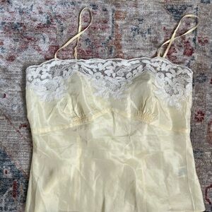 Elegant Cream Lace Trim Chemise